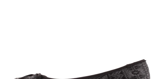 Dámske šedo-čierne vzorované baleríny Les Tropeziennes