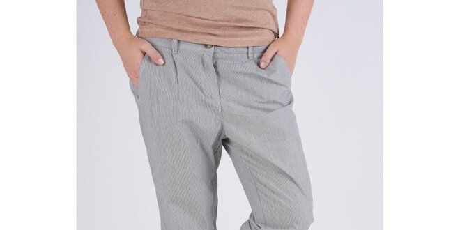 Dámske šedé prúžkované nohavice Pepe Jeans