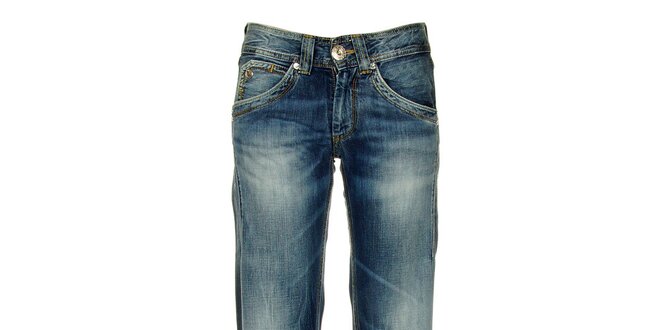 Dámske modré džínsy s ošúchanými prvkami Pepe Jeans