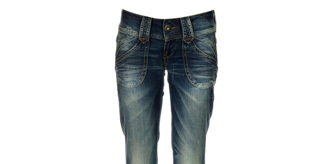 Dámske modro-biele džínsy Pepe Jeans