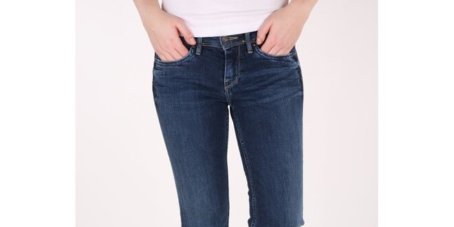 Dámske modré džínsy so zaväzovacou šňurkou Pepe Jeans