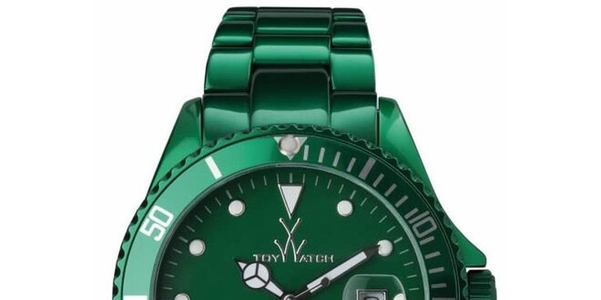 Pánske smaragdovo zelené analógové hodinky Toy
