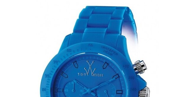 Výrazne modré analógové hodinky Toy s plastovým remienkom