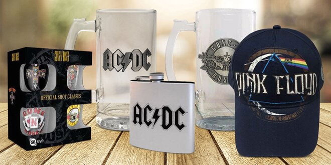 Licenčné darčeky AC / DC, Pink Floyd a Rolling Stones