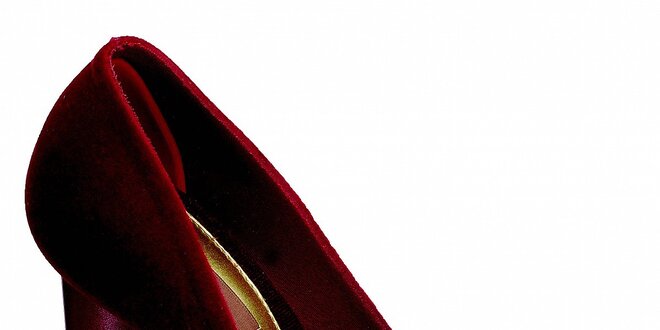Dámske červené somišové lodičky Melissa s kovovou sponou