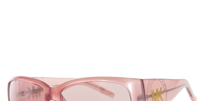 Dámske ružové slnečné okuliare so širokými stranicami Michael Kors