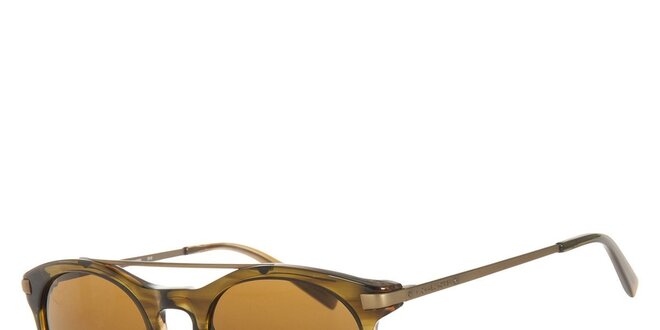 Pánske hnedé guľaté slnečné okuliare Michael Kors