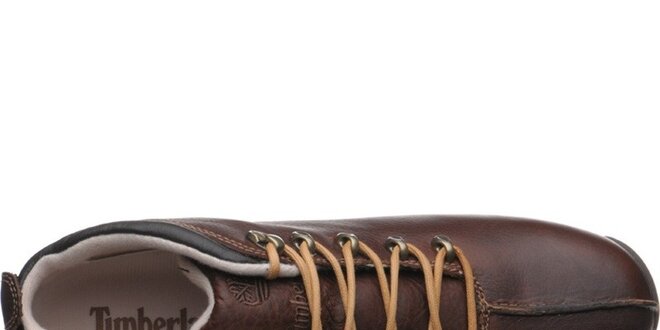 Pánske vysoké tmavo hnedé topánky Timberland