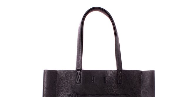 Dámska čierna kabelka Vero Moda s ružovým zipsom