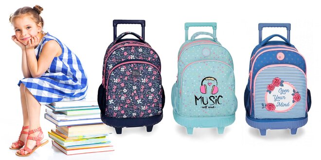 Školský batoh na kolieskach pre usilovné deti
