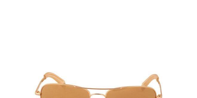 Pánské zlaté slnečné okuliare Calvin Klein
