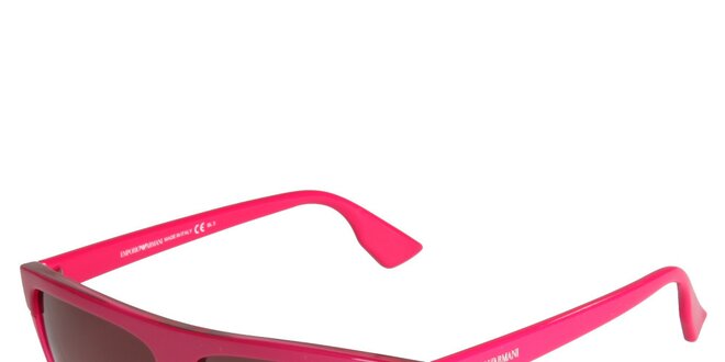 Neonovo ružové okuliare Emporio Armani