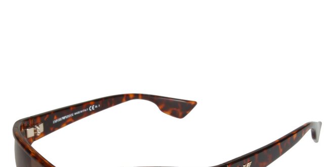 Hnedé leopardíie slnečné okuliare Emporio Armani