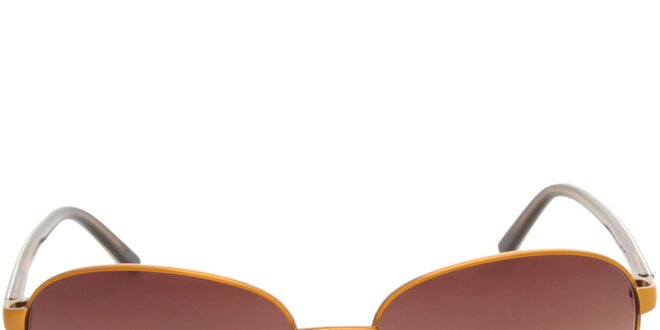 Dámske žlto-hnedé slnečné okuliare Calvin Klein