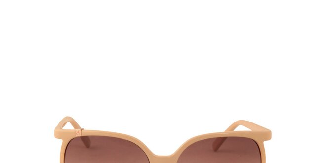 Dámske krémové slnečné okuliare Calvin Klein