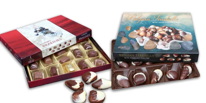 Lahodné čokoládové morské plody a pralinky