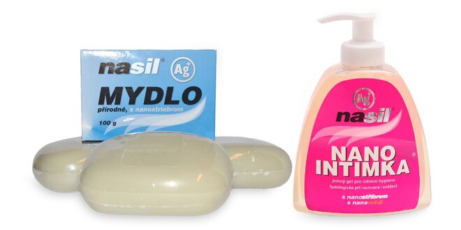 Prírodné mydlo a intímgel s nanostriebrom NASIL®