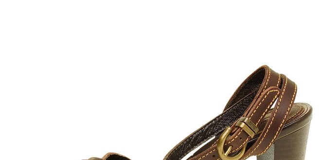 Dámske hnedé remienkové sandálky Levis