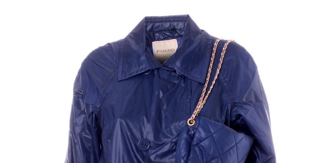 Dámsky tmavo modrý kabátik Phard s kabelkou