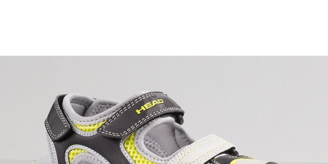 Dámske čierno-žlté sandále s šedými detailmi Head