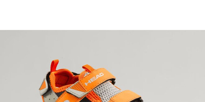 Detské oranžové topánky s šedými detailmi Head