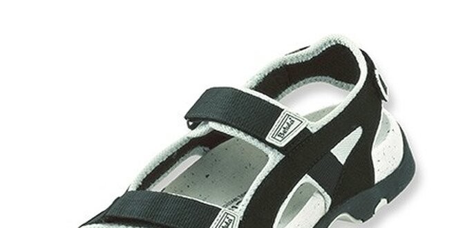 Čierne textilné sandálky Betula