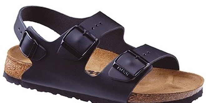 Čierne kožené sandálky Newalk