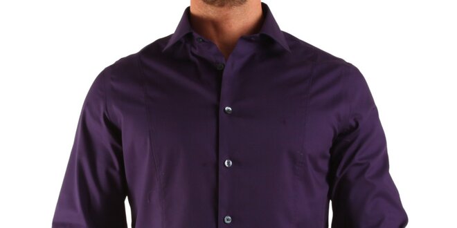 Pánska tmavo fialová košeľa Calvin Klein