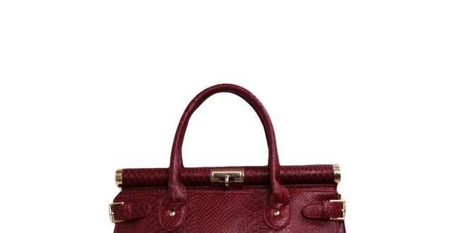 Dámska červená kabelka so zámčekom London Fashion