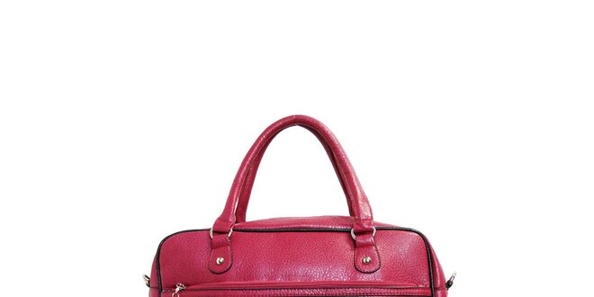 Dámska červená kabelka s čiernym lemovaním London Fashion