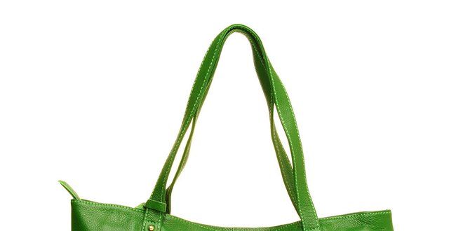 Dámska zelená kabelka s logom a cvočkami Hope