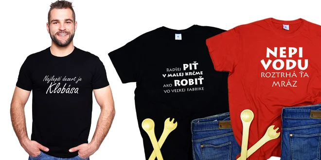 Pánske tričká s veselou potlačou