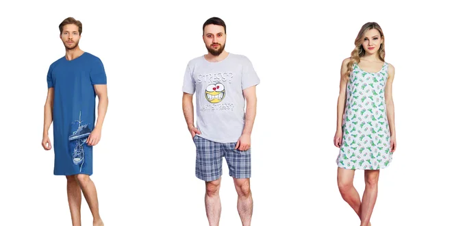 Dámske aj pánske 2 dielne pyžamá či nočné košele
