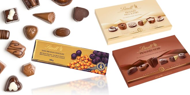 Luxusné čokolády a bonboniéry Lindt
