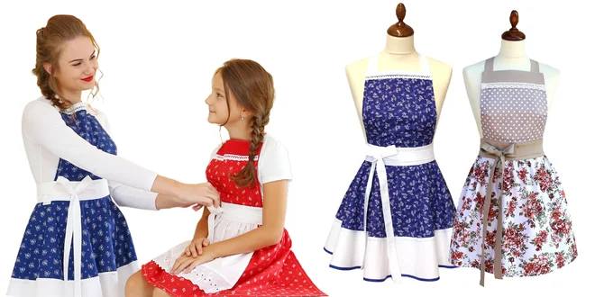 Za dámu aj v kuchyni! Zástery v tradičných slovenských vzoroch.