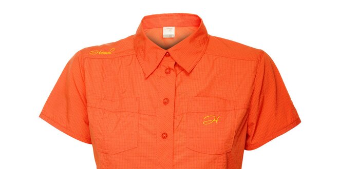 Dámska oranžová outdoorová košeľa s jemným vzorom Hannah