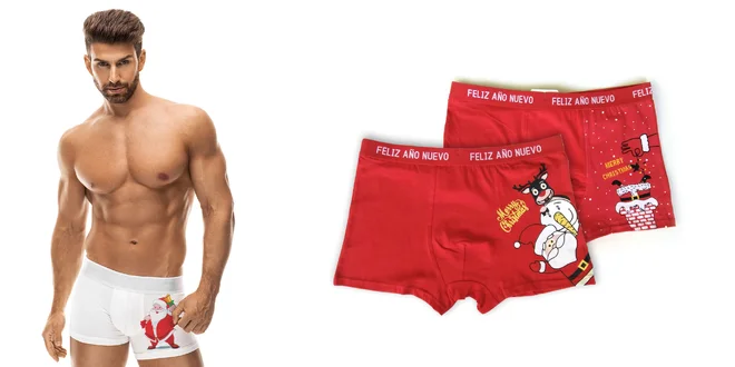 Veselé vianočné boxerky pre pánov