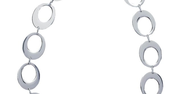 Dámsky strieborný náhrdelník s perforovanými kruhmi La Mimossa