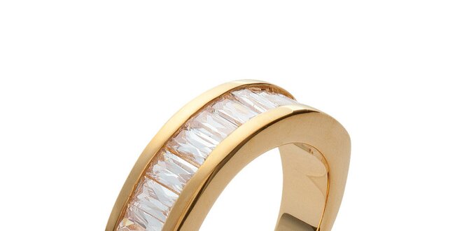 Dámsky zlatý prsteň s kamienkami La Mimossa