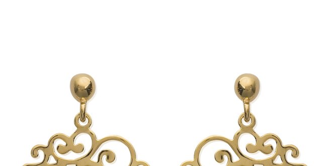 Zlaté ornamentálne náušnice La Mimossa