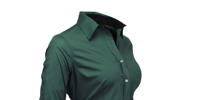 Štýlová zelená košeľa Pontto