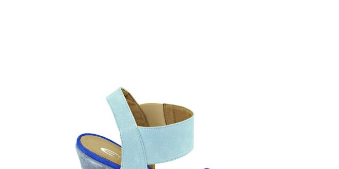 Dámske kobaltově modré sandálky na platforme Eye