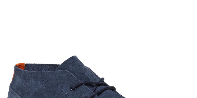 Pánske tmavo modré semišové topánky TBS