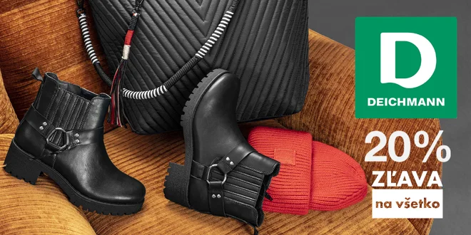 20 % zľava do online obchodu Deichmann