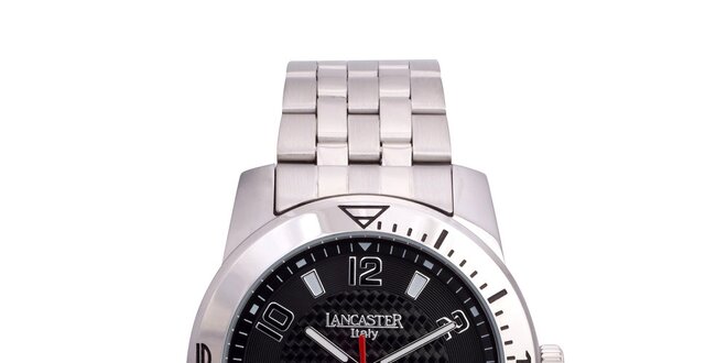 Pánske strieborno-platinové analógové hodinky Lancaster