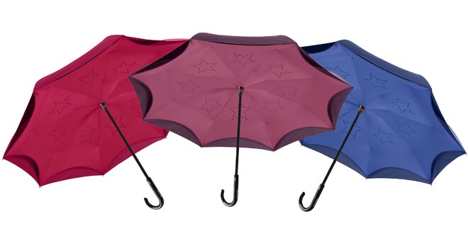Jedinečné obrátené dáždniky Up & Down Reversible