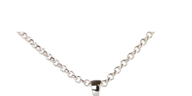 Dámsky strieborný náhrdelník s priezračným kamienkom Destellos