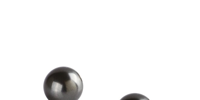Dámske čierne perlové náušnice Destellos