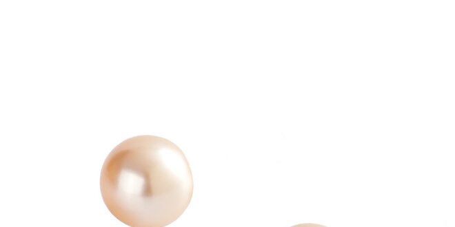 Dámske naružovelé perlové náušnice Destellos