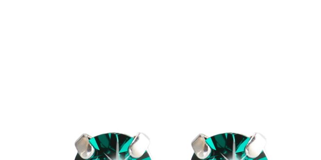 Dámske náušnice so smaragdovými kryštálmi Destellos